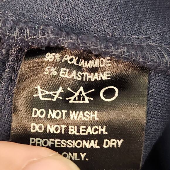 ST. JOHN Sportswear Santana Knit Navy Slacks Straight Leg Women's Pants 6 - Picture 3 of 7